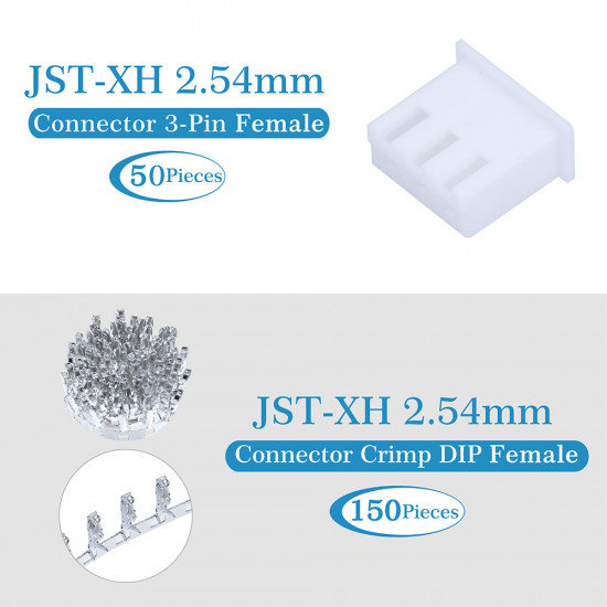 JST XH 2.54 mm 3-Pin Connector Kit