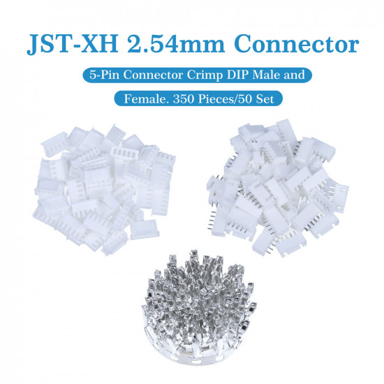 JST XH 2.54 mm 5-Pin Connector Kit JST XH 2.54 mm 5-Pin Connector Kit