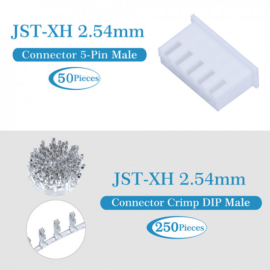 JST XH 2.54 mm 5-Pin Connector Kit