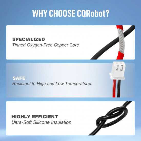 JST 2.54 mm XH 2-Pin Connector Cable (25 Sets/75 Pieces)