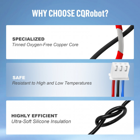 JST 2.54 mm XH 3-Pin Connector Cable (20 Sets/60 Pieces)