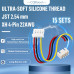 JST 2.54 mm XH 4-Pin Connector Cable (15 Sets/45 Pieces)