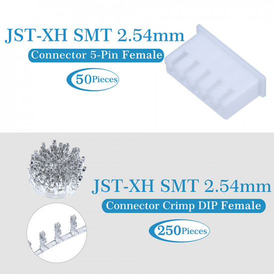 JST XH SMT 2.54 mm 5-Pin Connector Kit