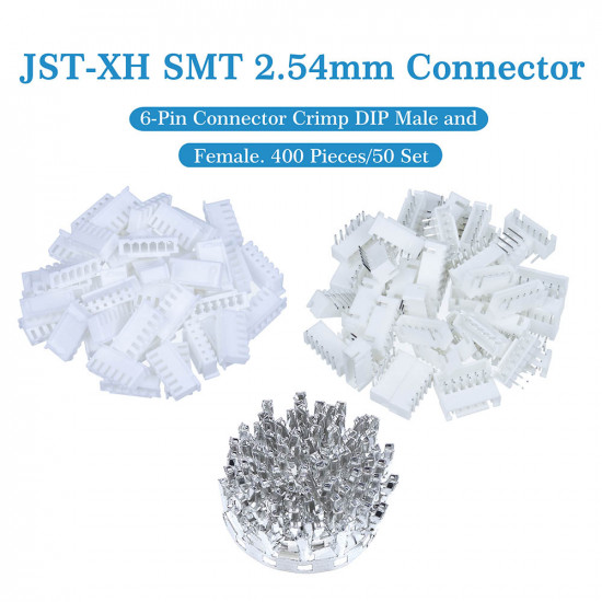 JST XH SMT 2.54 mm 6-Pin Connector Kit JST XH SMT 2.54 mm 6-Pin Connector Kit