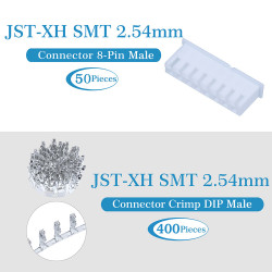 JST XH SMT 2.54 mm 8-Pin Connector Kit
