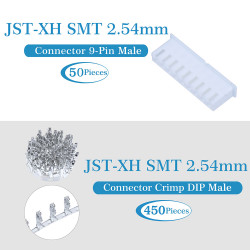 JST XH SMT 2.54 mm 9-Pin Connector Kit
