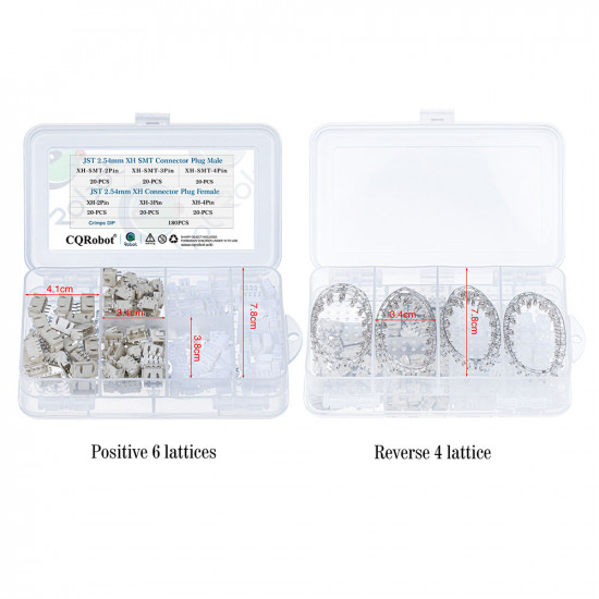 JST XH SMT - 2 / 3 / 4 Pin Connector Kit JST XH SMT - 2 / 3 / 4 Pin Connector Kit