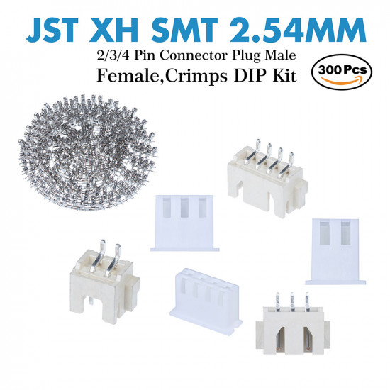 JST XH SMT - 2 / 3 / 4 Pin Connector Kit JST XH SMT - 2 / 3 / 4 Pin Connector Kit
