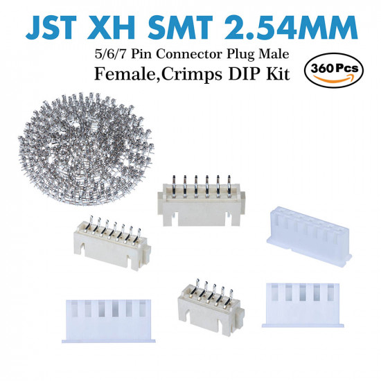 JST XH SMT - 5 / 6 / 7 Pin Connector Kit