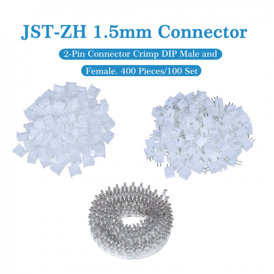 JST ZH 1.5 mm 2-Pin Connector Kit