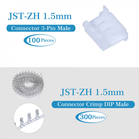 JST ZH 1.5 mm 3-Pin Connector Kit JST ZH 1.5 mm 3-Pin Connector Kit