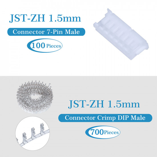 JST ZH 1.5 mm 7-Pin Connector Kit JST ZH 1.5 mm 7-Pin Connector Kit