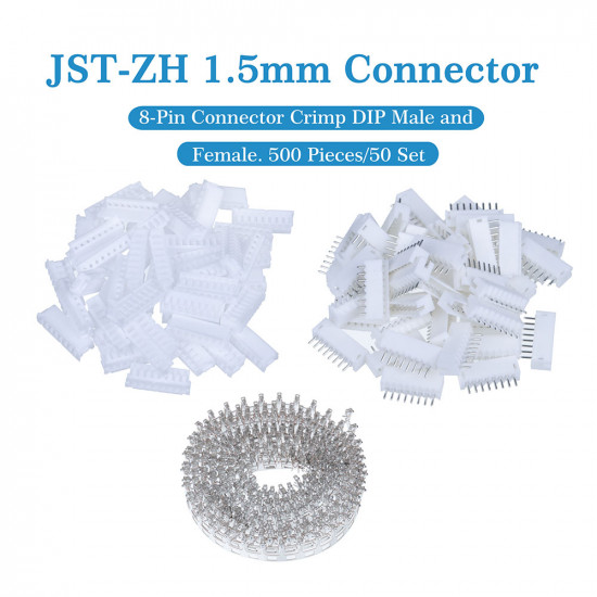 JST ZH 1.5 mm 8-Pin Connector Kit JST ZH 1.5 mm 8-Pin Connector Kit