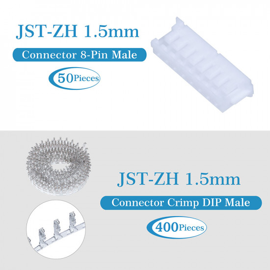 JST ZH 1.5 mm 8-Pin Connector Kit JST ZH 1.5 mm 8-Pin Connector Kit