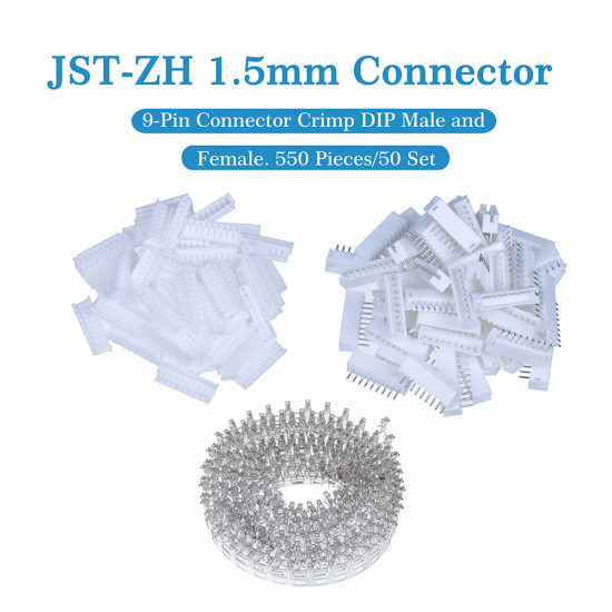 JST ZH 1.5 mm 9-Pin Connector Kit JST ZH 1.5 mm 9-Pin Connector Kit