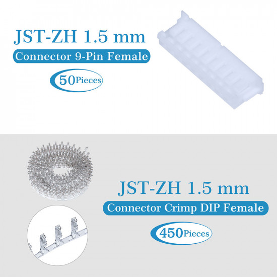 JST ZH 1.5 mm 9-Pin Connector Kit