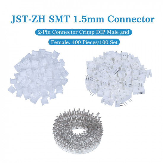 JST ZH 1.5 mm SMT 2-Pin Connector Kit