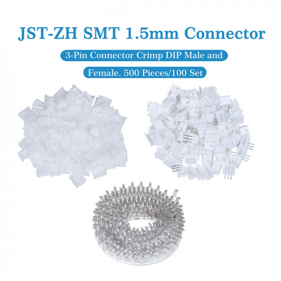 JST ZH 1.5 mm SMT 3-Pin Connector Kit JST ZH 1.5 mm SMT 3-Pin Connector Kit