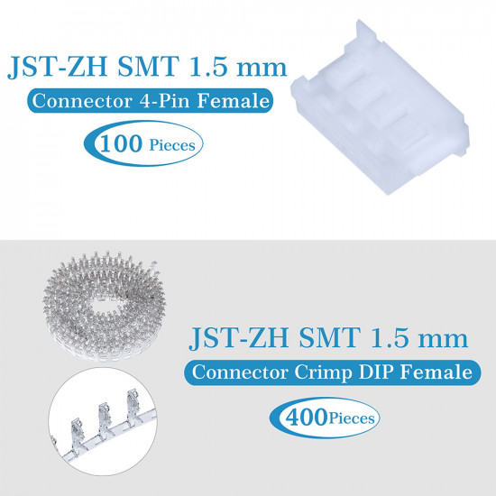 JST ZH 1.5 mm SMT 4-Pin Connector Kit