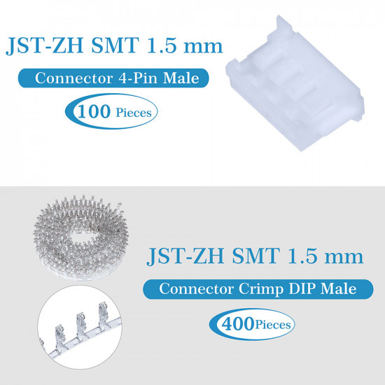 JST ZH 1.5 mm SMT 4-Pin Connector Kit JST ZH 1.5 mm SMT 4-Pin Connector Kit