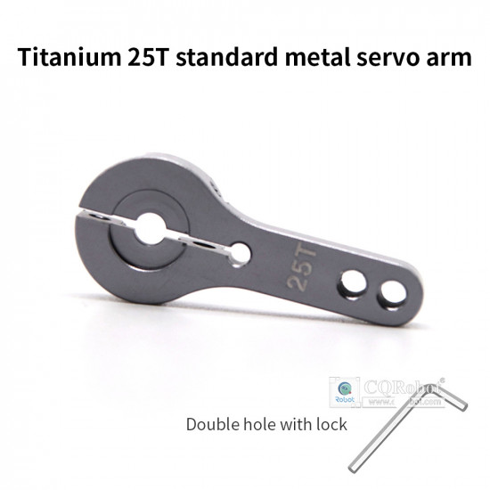 25T Servo Metal Arm - Titanium Color (with Allen Wrench) 25T Servo Metal Arm - Titanium Color (with Allen Wrench)