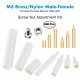 M3 Fastening Kit, Male Female Hex Brass/Nylon Spacer Standoff. (660 Pieces) M3 Fastening Kit, Male Female Hex Brass/Nylon Spacer Standoff. (660 Pieces)