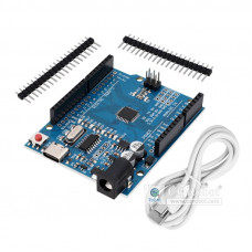 UNO-R3 Development Board (CH340) Blue USB Cable 1m