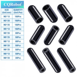 Black Silicone End Caps M3*13mm (100pcs) 
