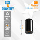 Black Silicone End Caps M8*13mm (50pcs) 