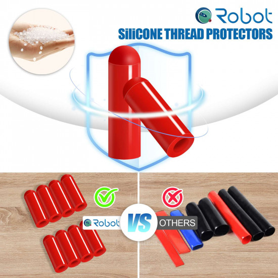 Red Silicone End Caps M5*13mm (100pcs) 