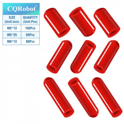 Red Silicone End Caps M5*13mm (100pcs) 