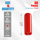 Red Silicone End Caps M5*25mm (50pcs) 