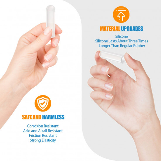 White Silicone End Caps M7*20mm (50pcs) 
