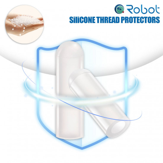 White Silicone End Caps M7*20mm (50pcs) 