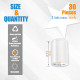 White Silicone End Caps M10*13mm (30pcs) 