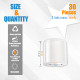 White Silicone End Caps M12*13mm (30pcs) 