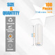 White Silicone End Caps M2*20mm (100pcs) 
