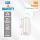 White Silicone End Caps M3*13mm (100pcs) 
