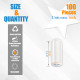 White Silicone End Caps M4*13mm (100pcs) 