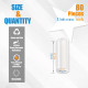 White Silicone End Caps M4*20mm (80pcs) 