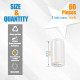 White Silicone End Caps M7*13mm (60pcs) 