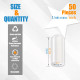 White Silicone End Caps M7*20mm (50pcs) 
