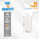 White Silicone End Caps M7*25mm (50pcs) 