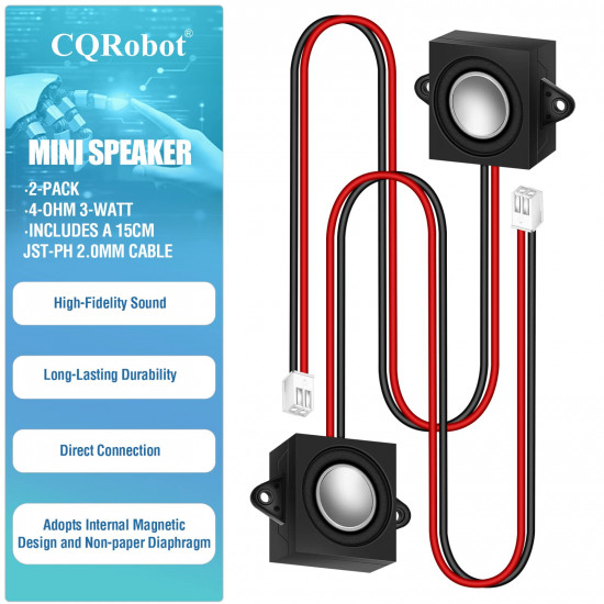 Passive Mini Speaker 4Ω 3W, JST-PH2.0 Interface.