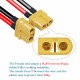 30A - XT60 Male / Female Terminal to 2.5-4 OT Terminal (M4) Connector Adapter Cable