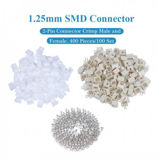 1.25mm Pitch 2 Pin SMD Connector Kit 1.25mm Pitch 2 Pin SMD Connector Kit
