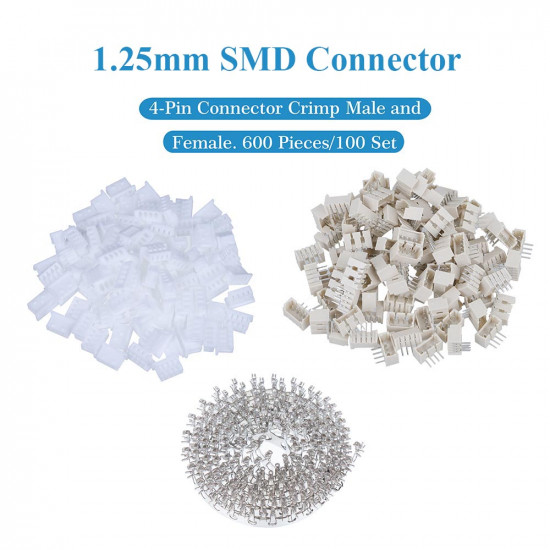 1.25mm Pitch 4 Pin SMD Connector Kit 1.25mm Pitch 4 Pin SMD Connector Kit