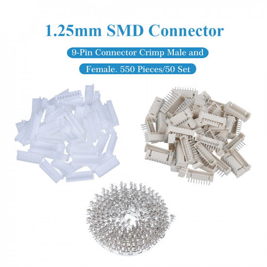1.25mm Pitch 9 Pin SMD Connector Kit 1.25mm Pitch 9 Pin SMD Connector Kit