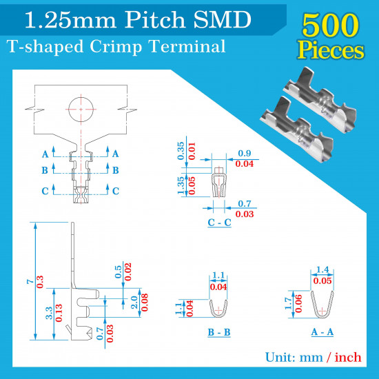 1.25mm Pitch 10 Pin SMD Connector Kit 1.25mm Pitch 10 Pin SMD Connector Kit