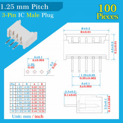1.25mm Pitch 3 Pin Connector Kit